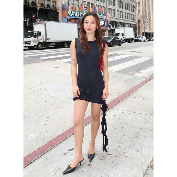 Lioness Opulence‎ Mini Dress Onyx Small Ruffle Fairy Goth Fairy - Picture 3 of 6